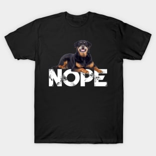 Nope Lazy Rottweiler Dog Lover T-Shirt